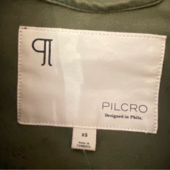 New! Anthropologie Pilcro Army Green Cropped Embroidered Jacket 2515 - Picture 6 of 13